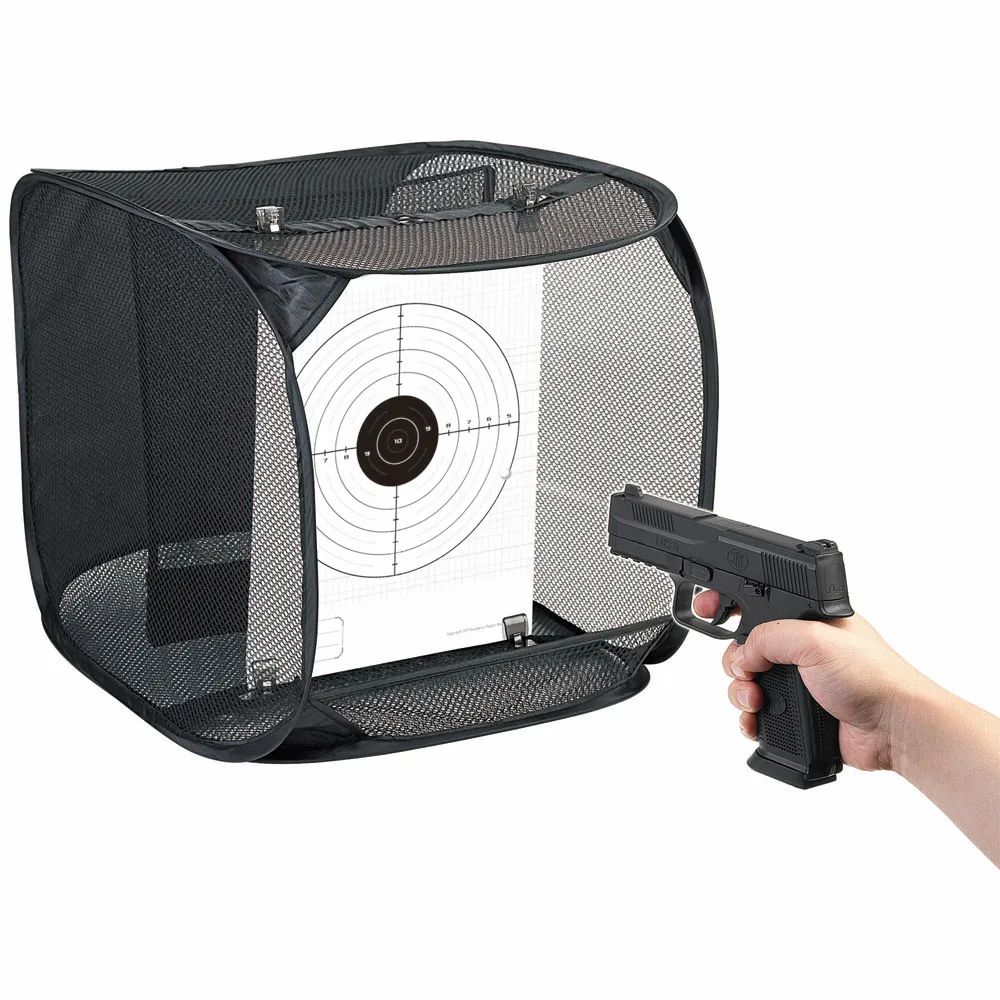 [KLOVIK] AIRSOFT PAPER SHOOTING TARGE Compact foldable mesh trap for easy carry and indoor sports goods