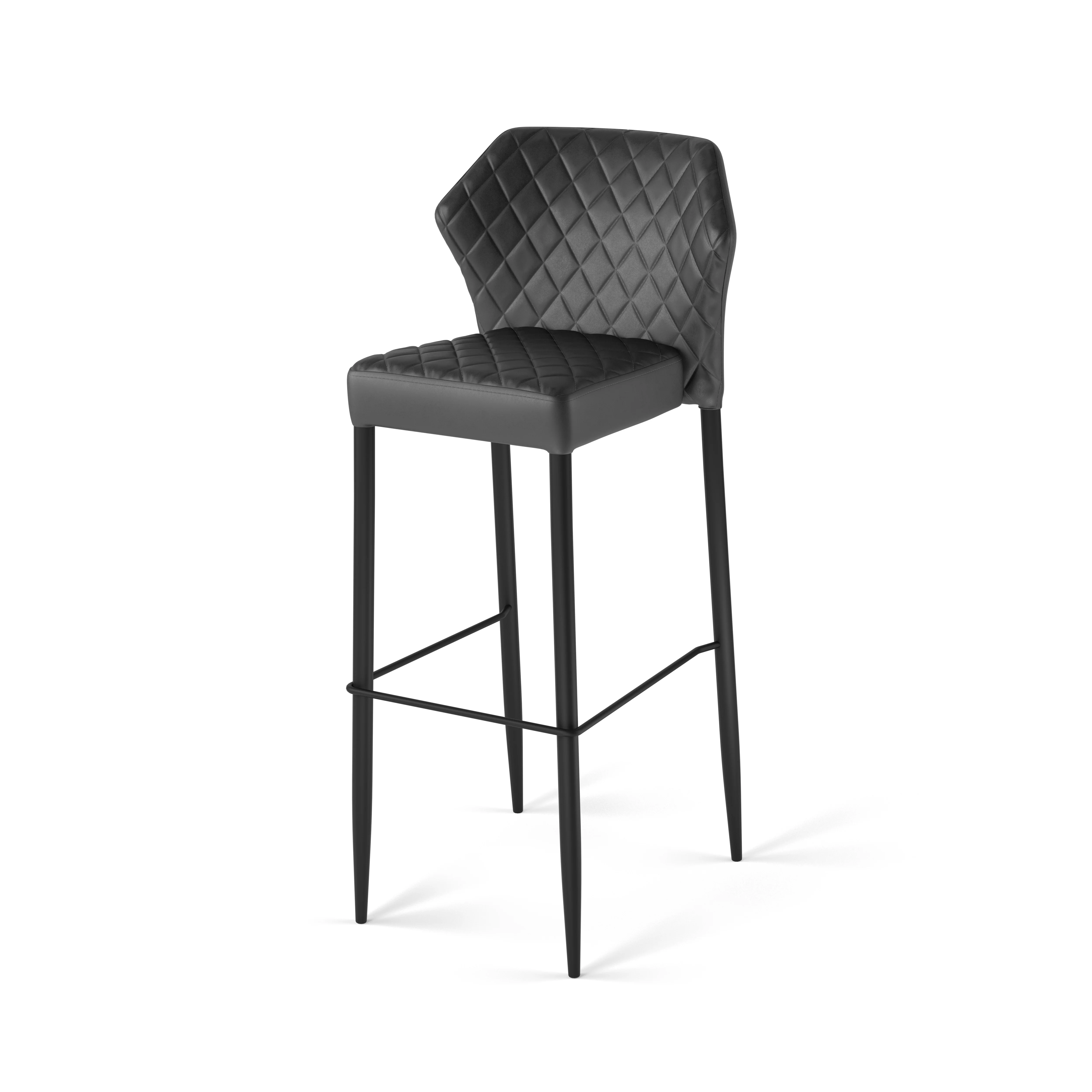 Wholesale Restaurant Barchair Dining Room Stool Pu Leather Black Luxury Modern Furniture