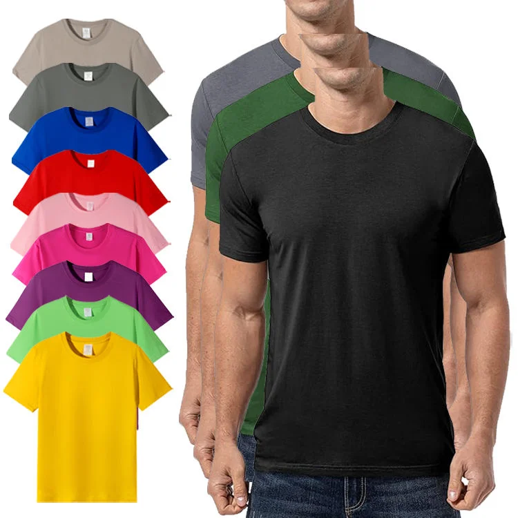 High quality Custom T Shirt Printing Blank cotton polyester plain Blank Tee Shirt designs sublimation blank men t-shirt for sale