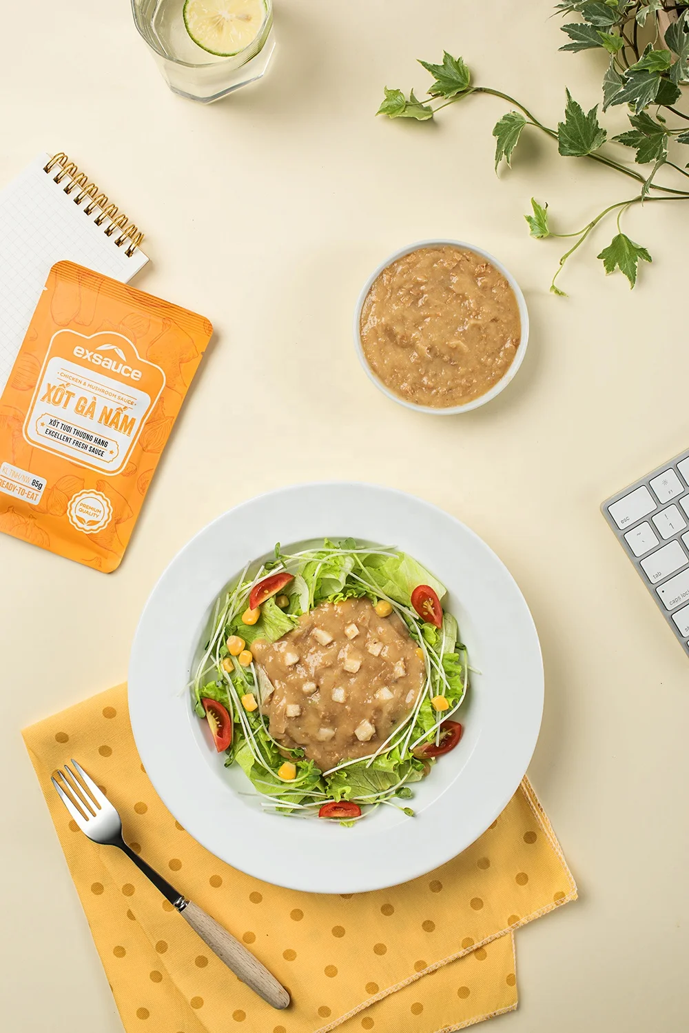 High Quality Chicken & Mushroom Sauce from Vietnam Delicious Export Grade in Bag Packaging Wholesale Product