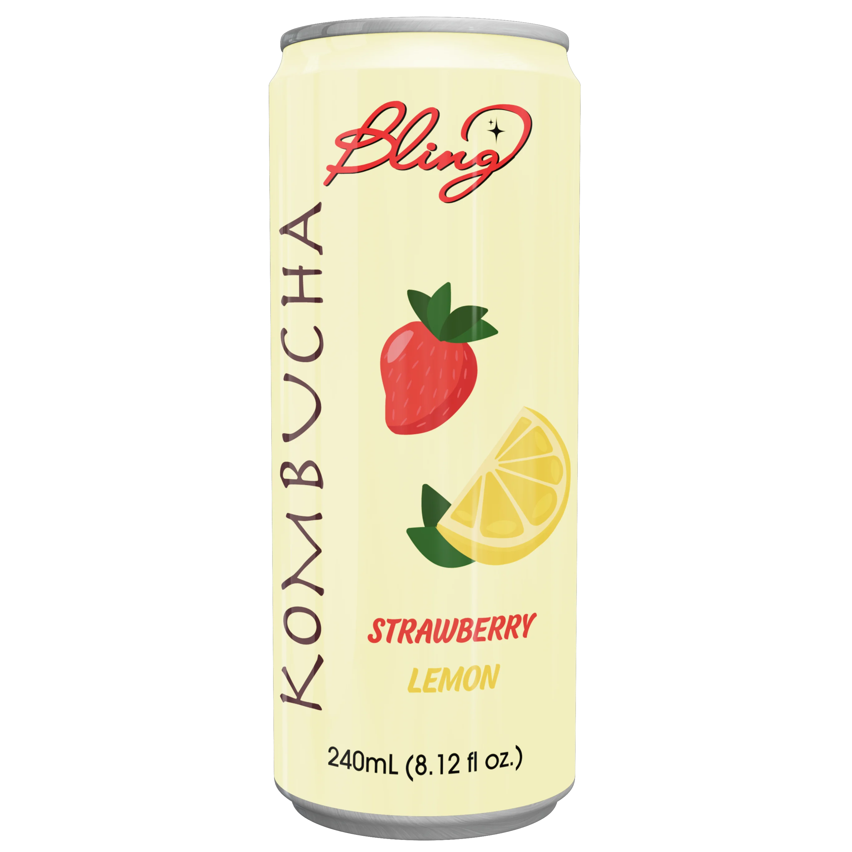 YOOH/OEM Private Label Kombucha Strawberry Fruits Can 250ml 330ml OEM/ODM Brand for wholesale export
