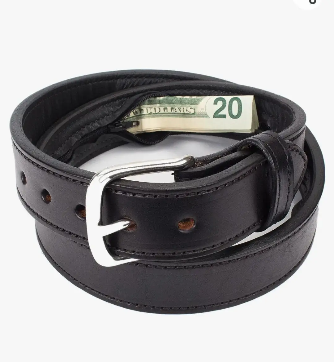 Real Leather Waist belt With Hidden Zipper Pocket for Cash Custom Length Adjustable Buckle High Quality Men Women Accessories