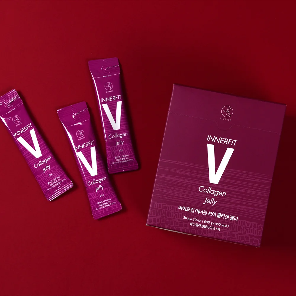 Коллагеновое желе BIOKEEP INNERFIT V с содержанием 1000 мг рыбьего коллагена с низким молекулярным весом для эластичности кожи