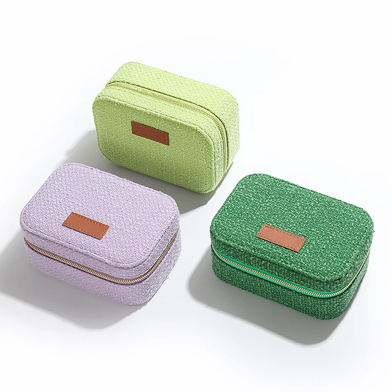 WEIMEI Redesign Japanese Style Gunny Jewelry Package Travel Fabric Storage Box for Ring Necklace Earing Bracelet
