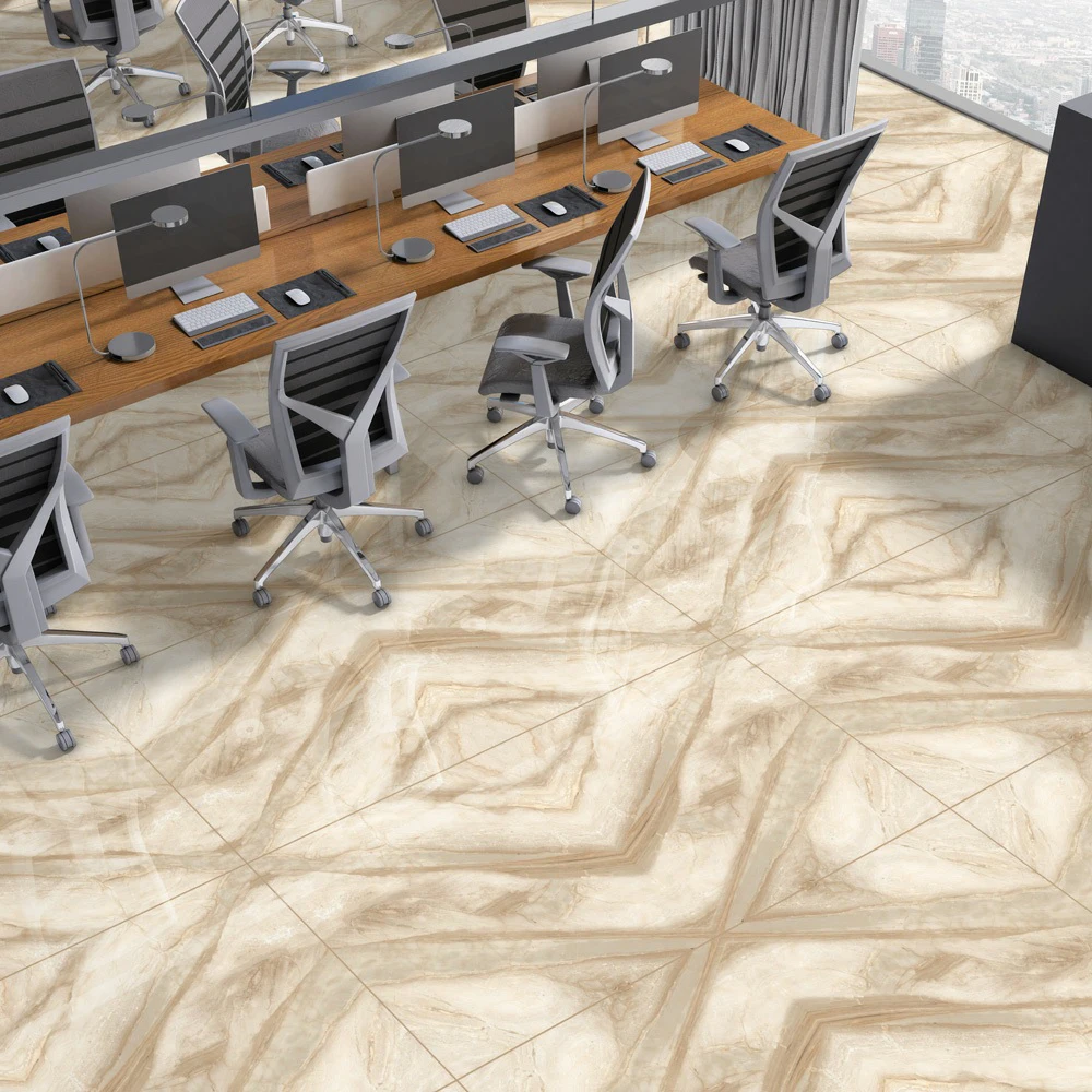 60*120 Dark Grey Color Polished Porcelain Spanish Floor Tile for Home and Office Carpet Uses 600*1200mm Ceramic Flooring Design