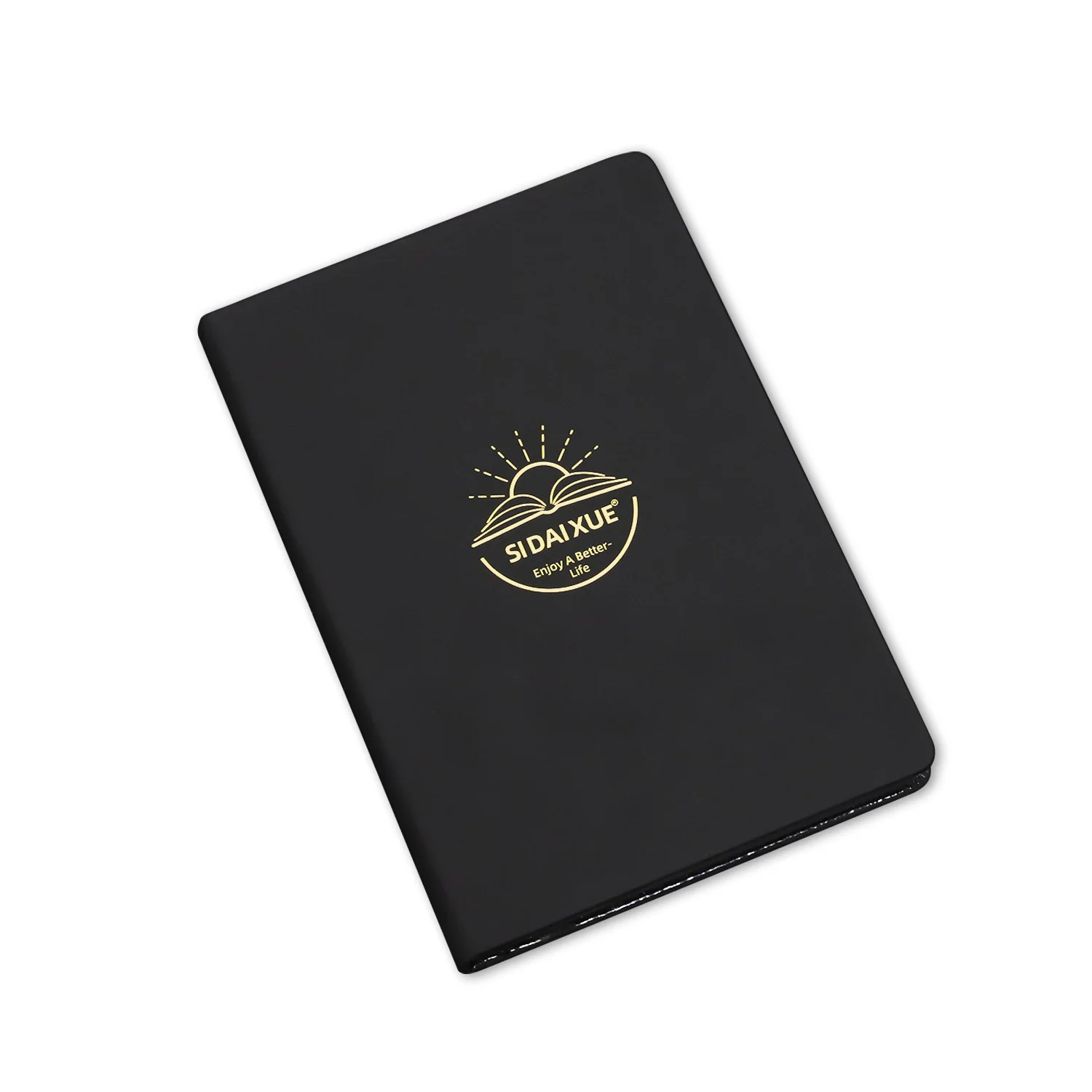 Custom A5 PU Hardcover Journal Plain Black Paper Notebook Black Paper notebook