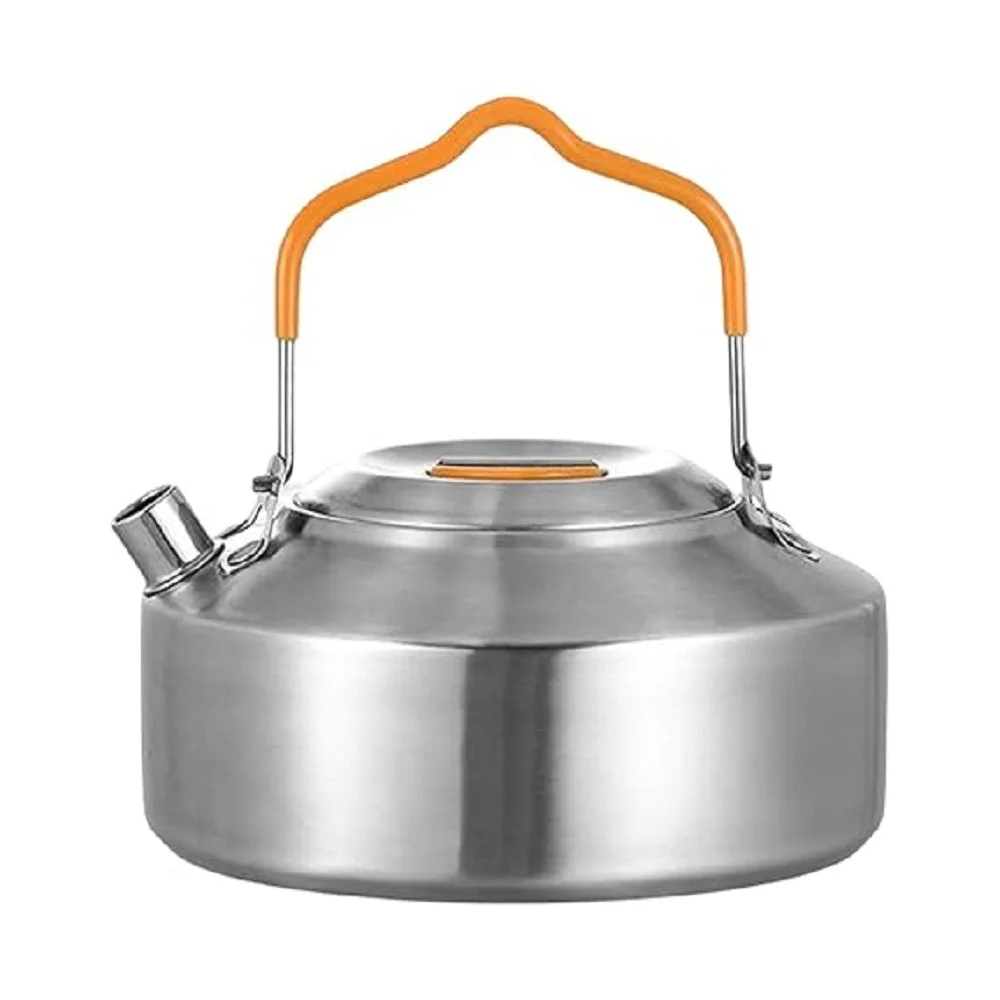 Camping Kettle Teapot Cookware with Handle Outdoor Tea Coffee Pot for Hiking Argent | Sporting Goods | Outdoor Sports | Camping
