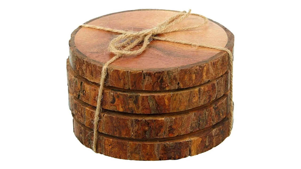 Decorative Round Wood Coaster Comfortable Kids Funny Cute Wood Log Pillow Circle Seating Floor Cushion for Home Bedroom