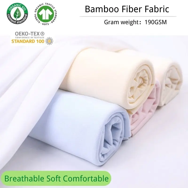 GOTS GRS Certified Bamboo Fiber Fabric Baby Print Fabric Bamboo Jersey For Infant Clothes