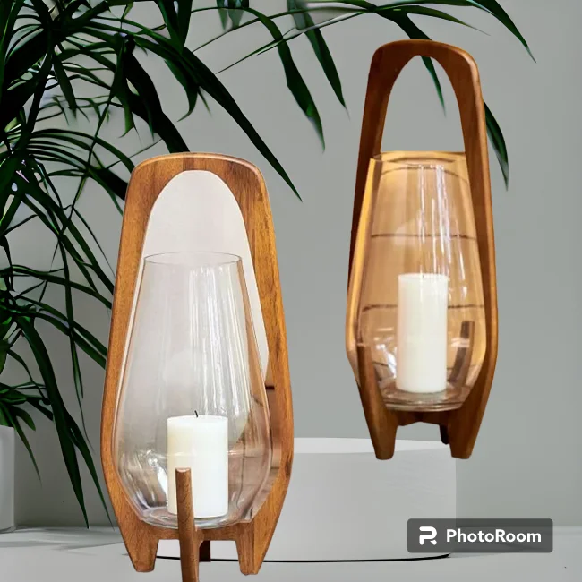 Reliable Manufacturer of Latest Design Top Quality HOME DECOR Table Top Hanging Mid Century Cafe Wood Lanterns for Home Hotel