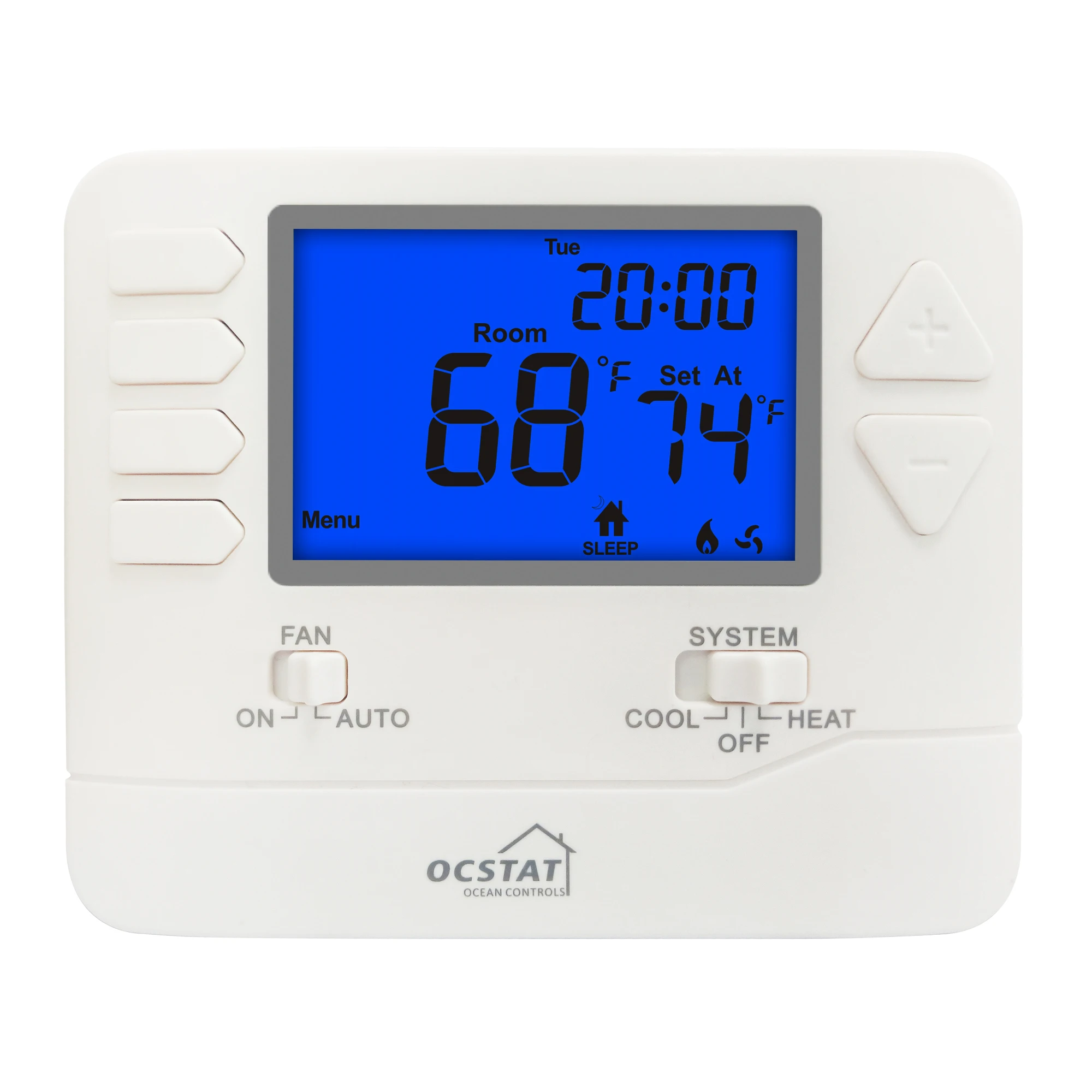 24V Wired Programmable Thermostat for Heating / Cooling