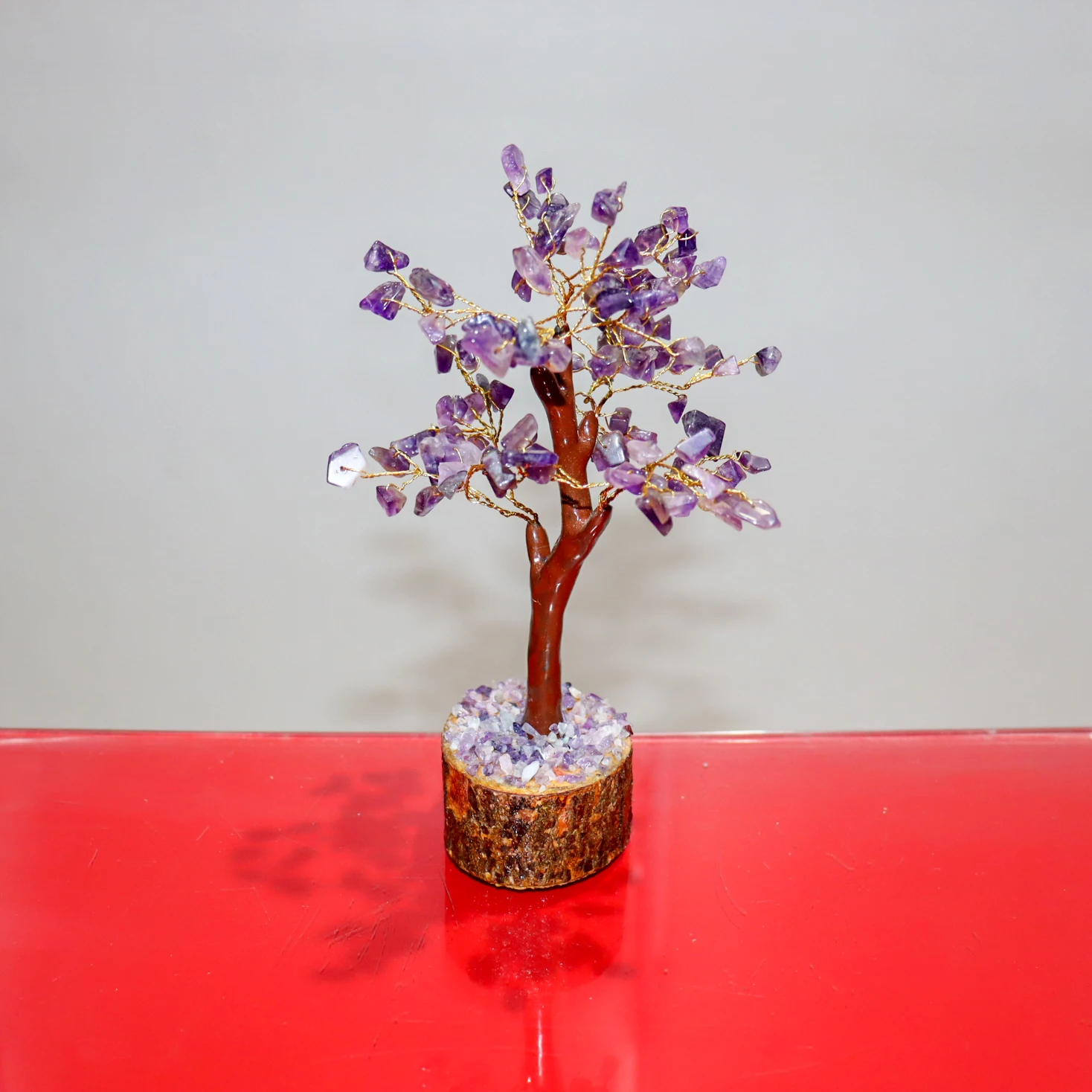Handmade Crystal Stone Chips Trees Amethyst Gemstone Tree for Decoration and Gift available at Reasonable Price in India