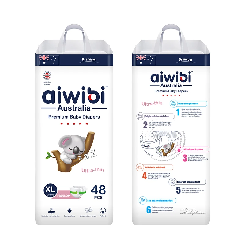 Australian Aiwibi Baby Diapers In 50 Pieces Bale Packs Manufacturer In Turkey Baby Diapers/Nappies Wholesale Free Shipping