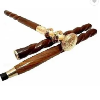 High Quality Metal Walking Stick For Men And Women With Metal Brass Handle Walking Cane