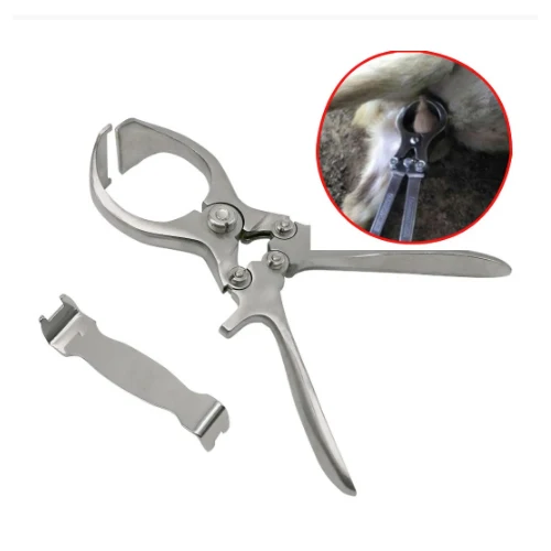 stainless Steel Pig Sheep Cow Castration Plier Clamp Tool Bloodless Castration Forceps