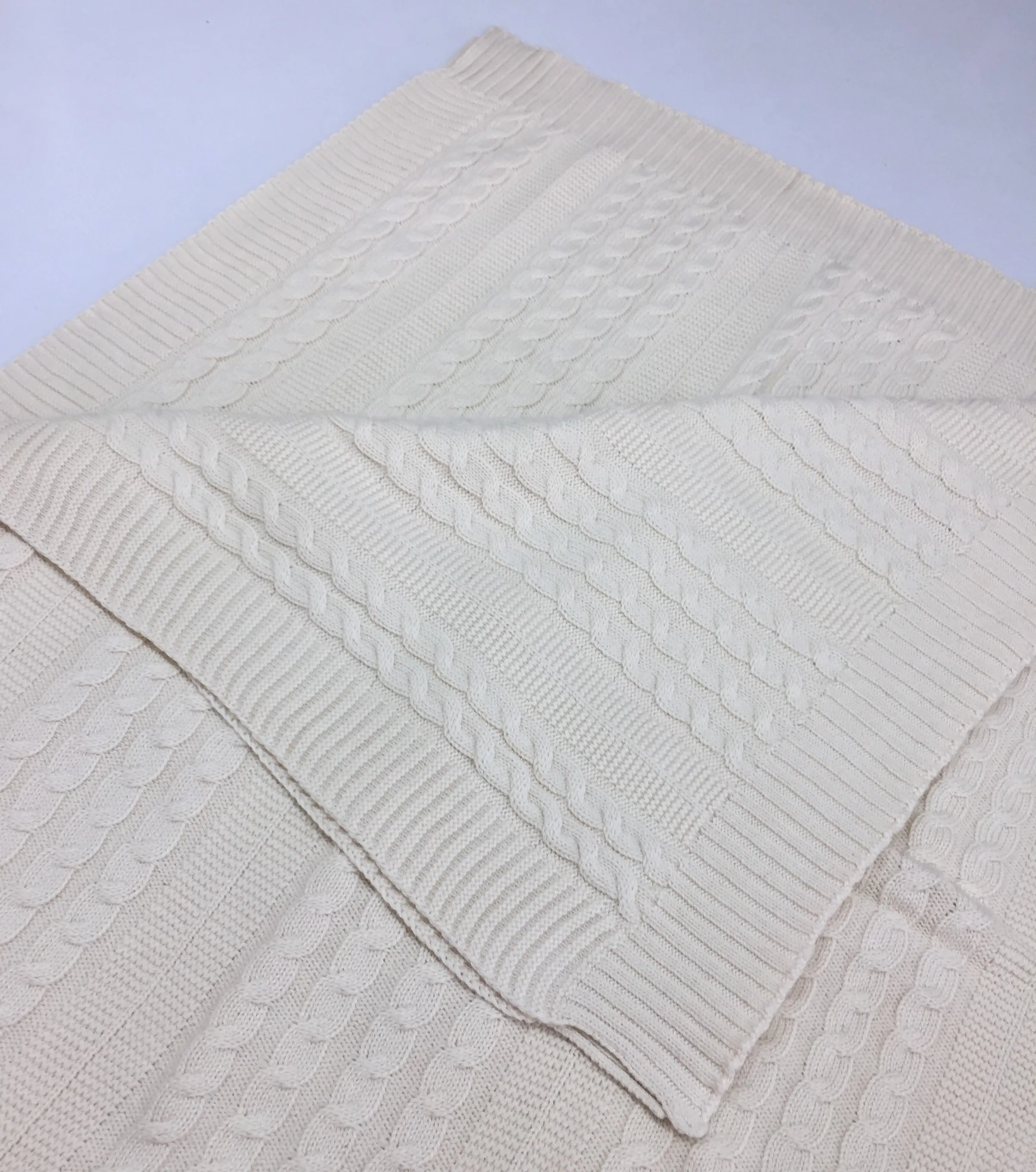 Organic cotton Flat Knitted Blanket wholesale