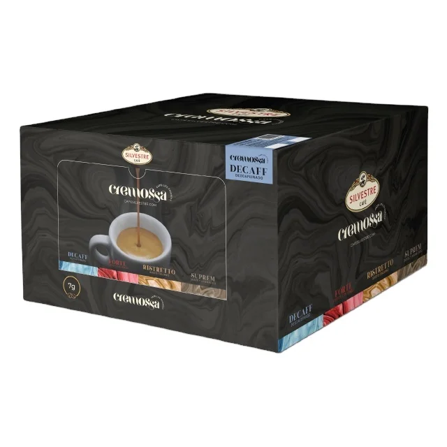 High quality 100 units box 7g medium roasted 50% arabica 50% robusta decaffeinated coffee capsules FAP system for home