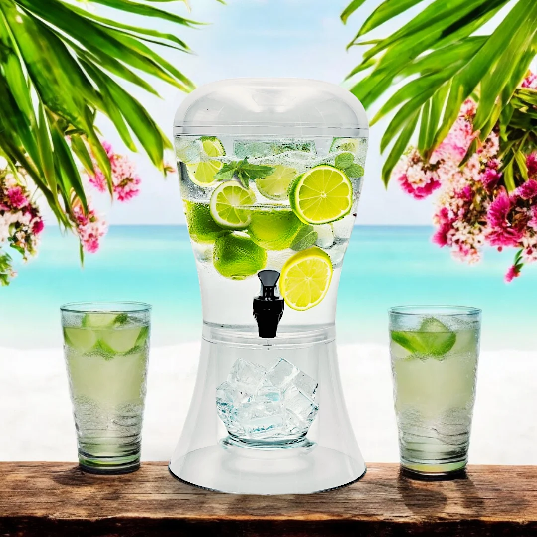 Transparent Food Grade Plastic Juice Liquid Dispenser BPA Free Acrylic Beverage Dispenser