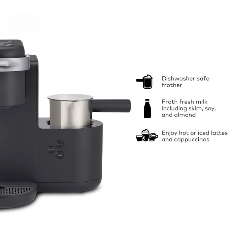 BIGSALE Single Serve K-Cup Coffee, Latte and Cappuccino Maker, Dark Charcoal