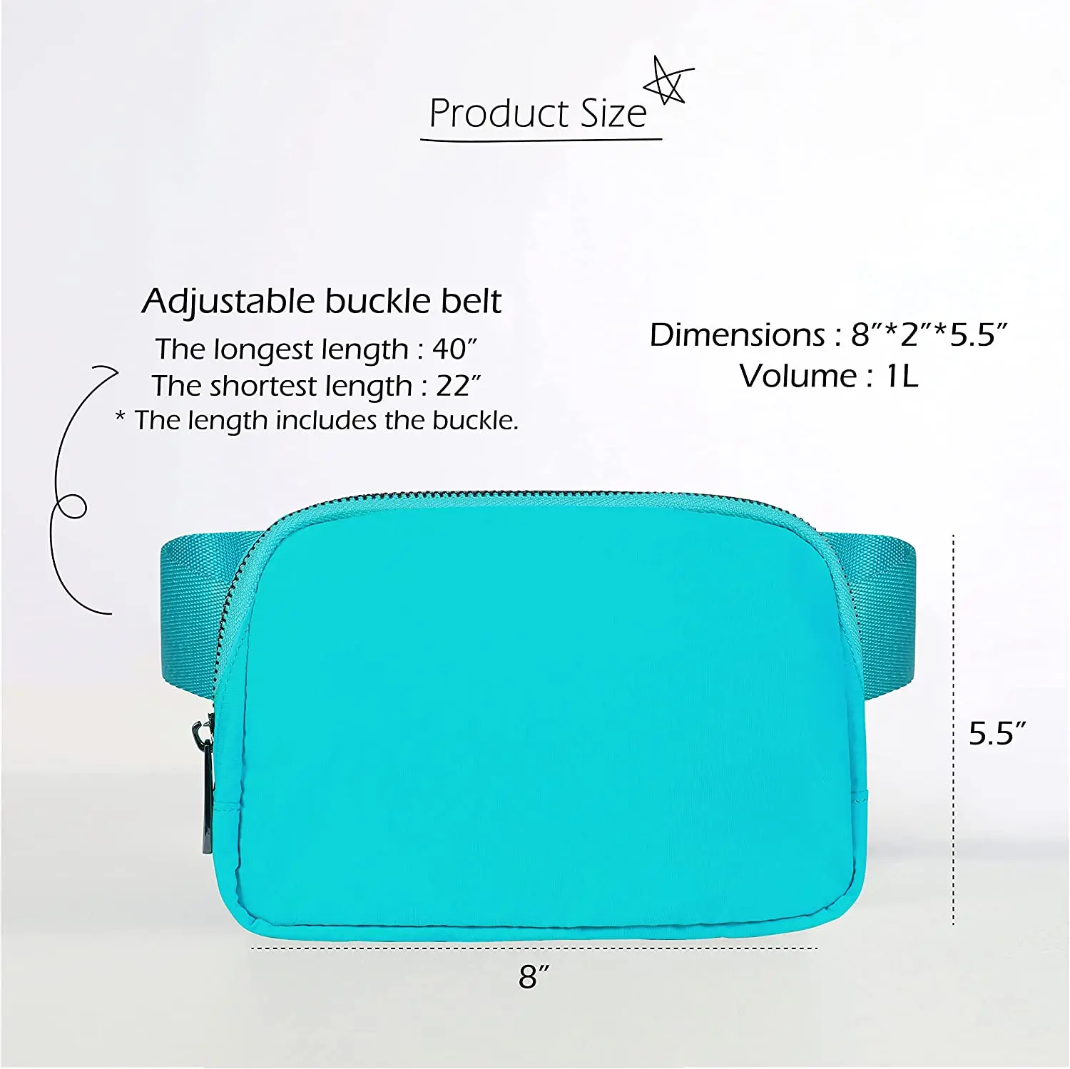Fashionable Crossbody Belt Bag Waist Pack Fanny Packs Bum Bag with Adjustable Strap