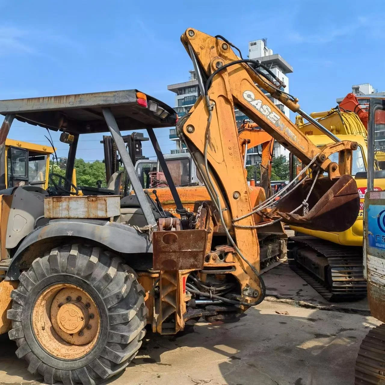 Low price 4x4 used case 580 backhoe excavator loader sale 580m 580L