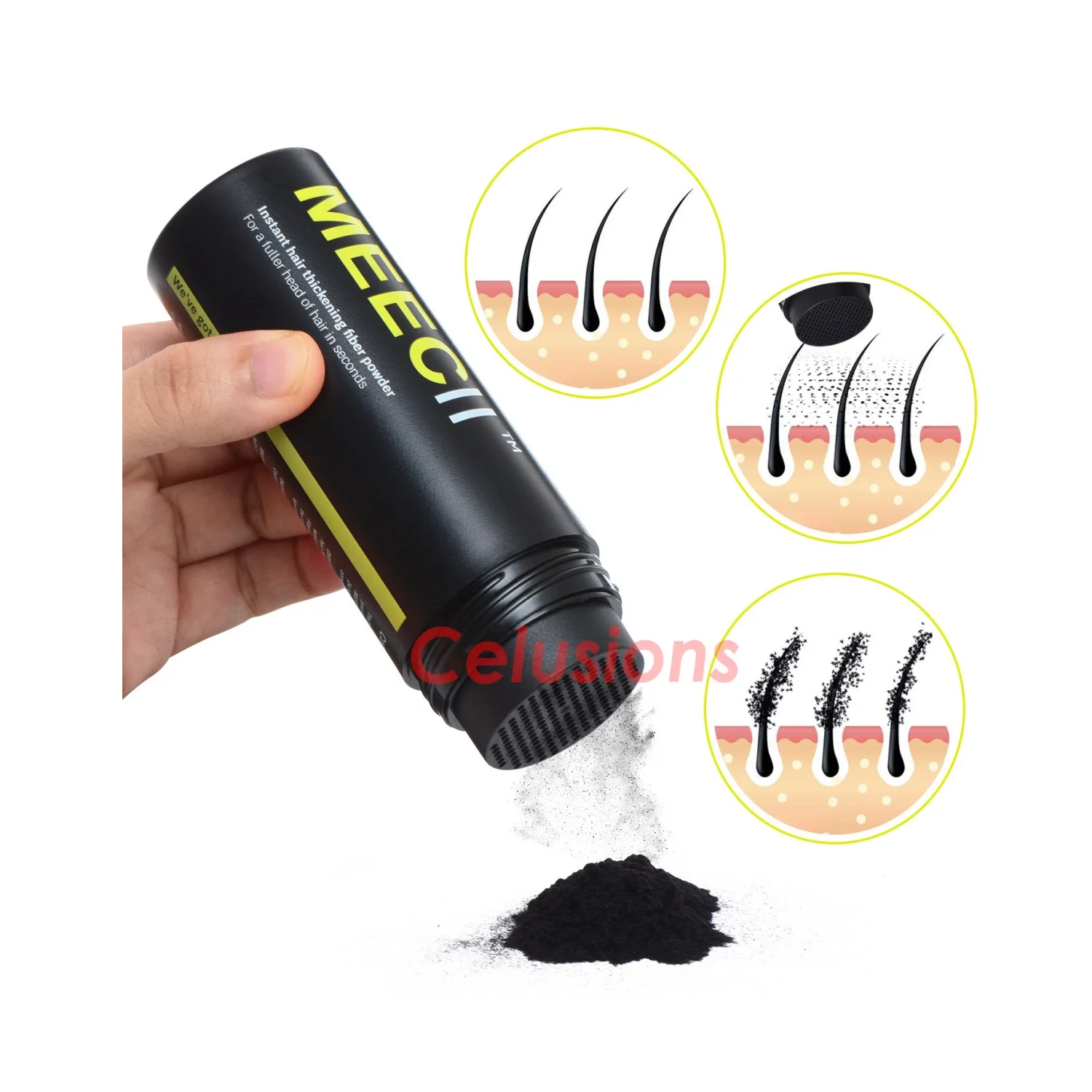 Top Cheap Price Hot Selling Black Travel Size Best Choice MEECII Sulfate-Free japanese hair building fiber