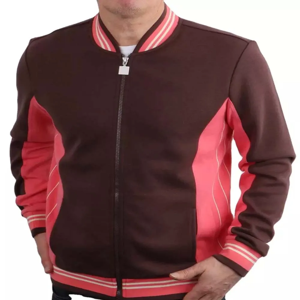 New Men DiZ NEW Wholesale Letter man Jacket Men Wool Chenille Patches Leather Sleeve Zip Up Winter Warm Versity Jacket