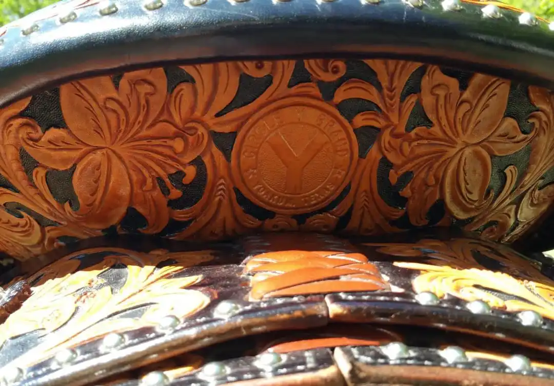 Handmade Genuine Leather Horse Western Saddle Floral Barrel racingHorse Riding Products Custom Durable Custom Sizes IN;34648