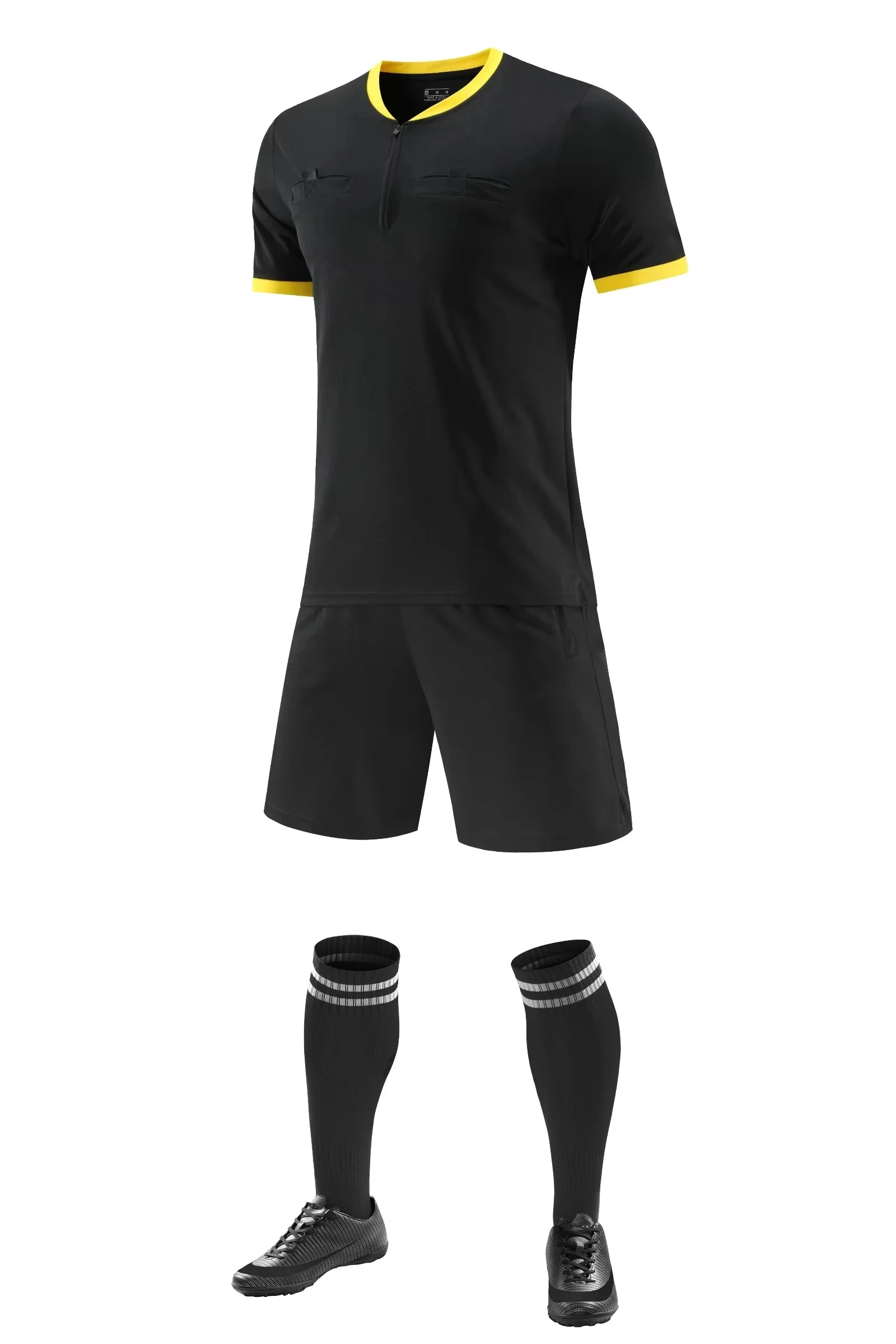 Latest Adult Soccer Referee Sets Men Professional Breathable Soccer Referee Uniform Soccer Referee Jersey