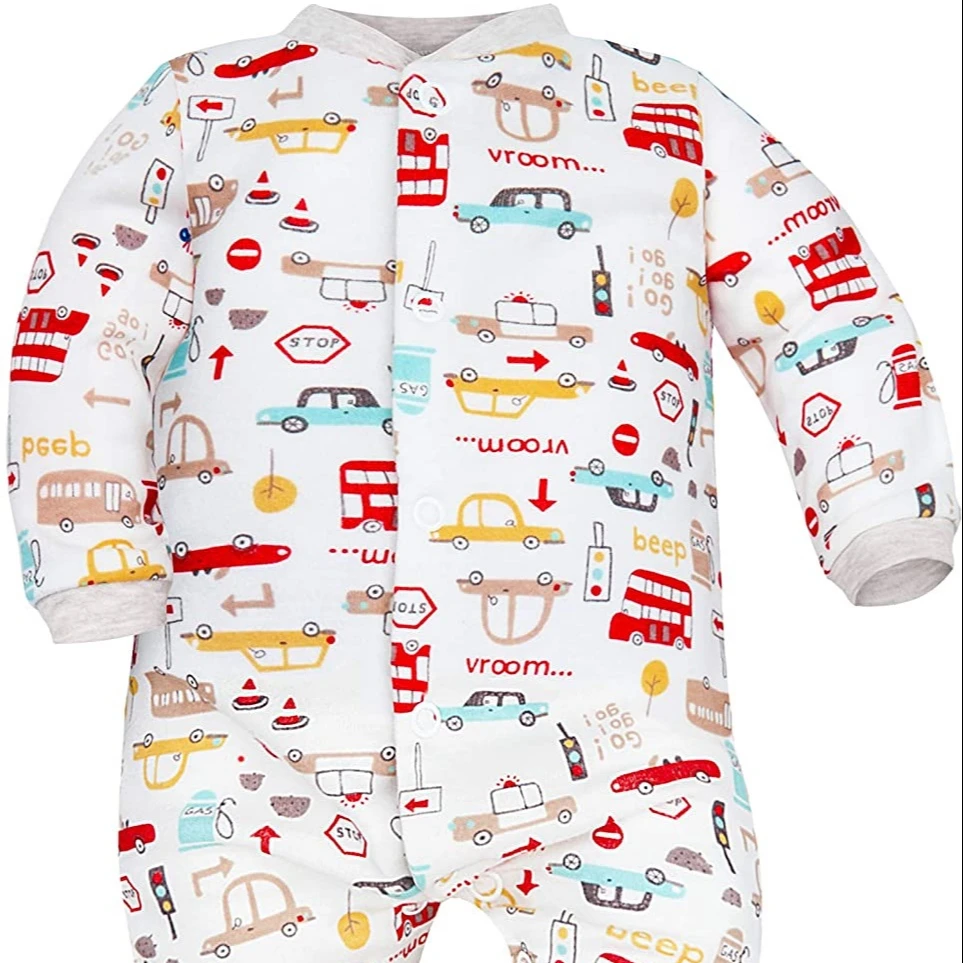 High Quality White color cute baby rompers with bottles and star printed pure cotton Footie Rompers Neutral Baby Apparel infants