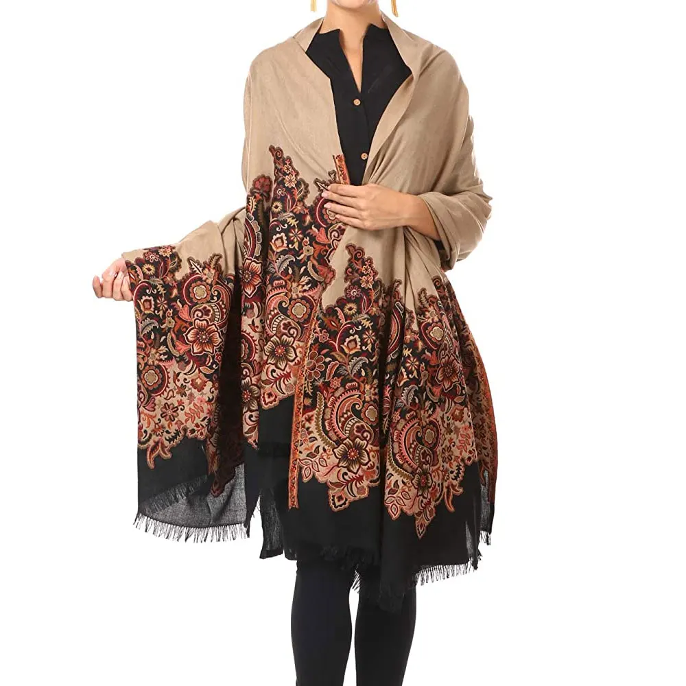 Wholesale 2022 New Style Fashion Winter Wool Shawl For Sale / High Quality Casual Use Women Wool Shawl