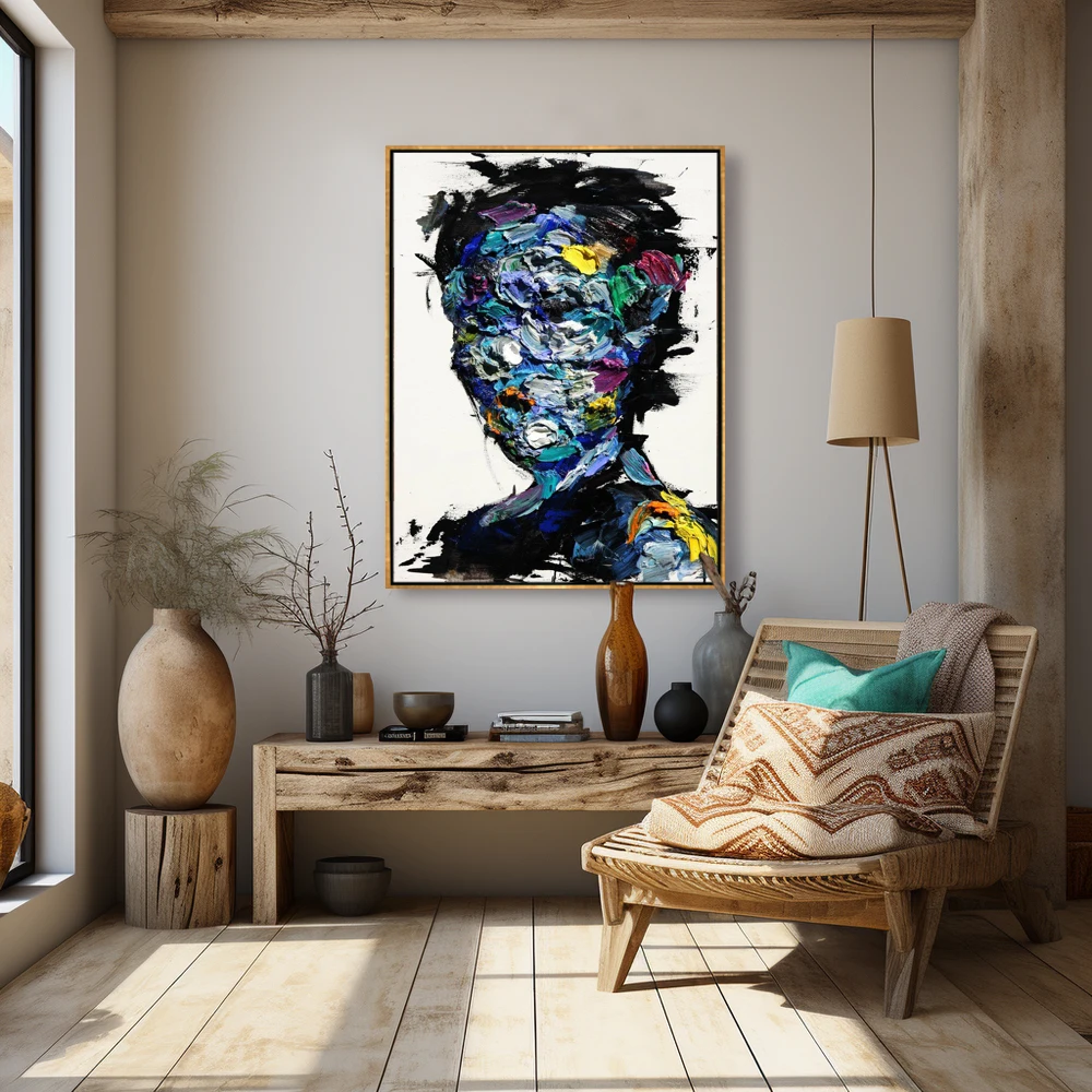 Handmade Wholesale Oil Painting on Canvas Modern 3D Heavy Texture Abstract for Hotel Living Room Handpainted Figure Portrait Art