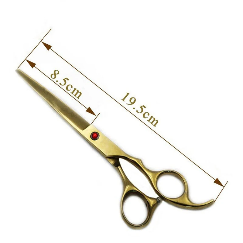 Stainless Steel Sharp Blade Professional Hair Cutting Golden Color Scissors Hair Beauty Barber Hair Salon Scissors