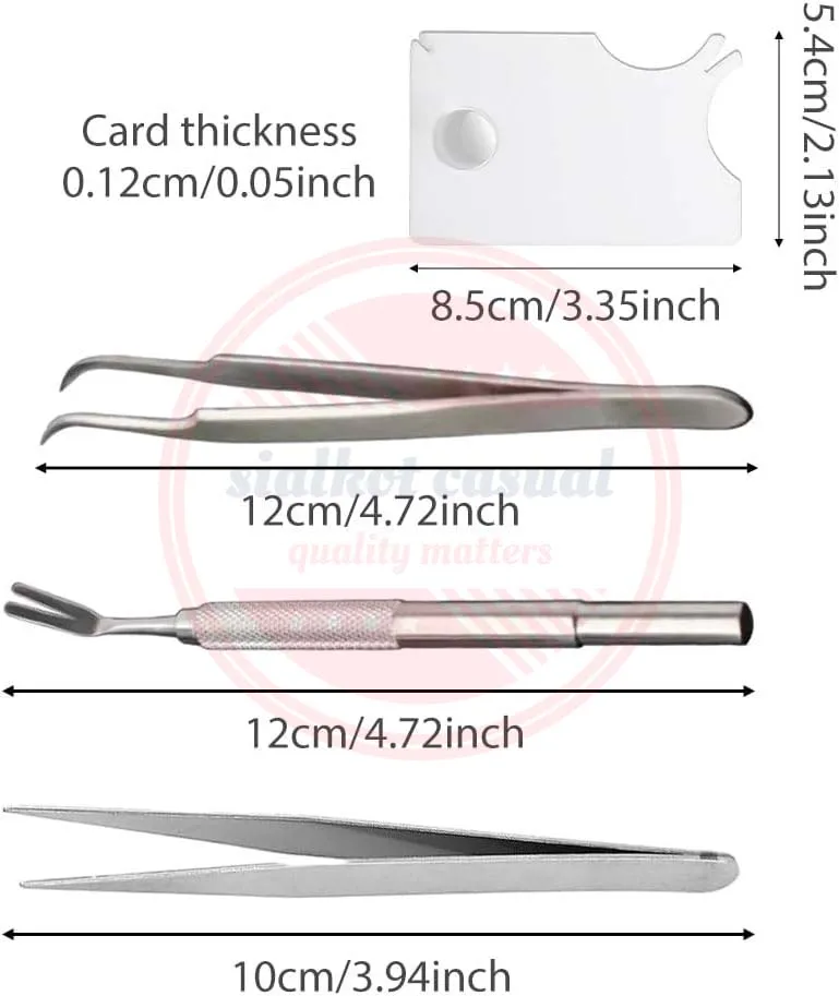 3 Pcs Tick Remover\Stainless Steel Tick Tweezers and Hook Set for Dogs Cats Humans Horses and Other Pets
