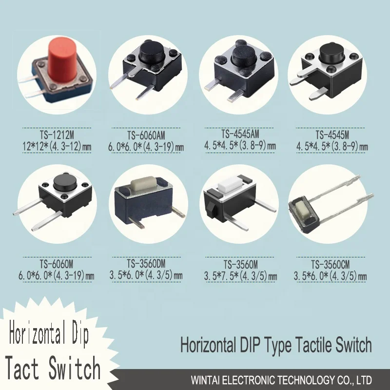 Wintai-tech China Micro Tact Switch Supplier Tact Switch Panel Pushing Tact Switch Manufacturer