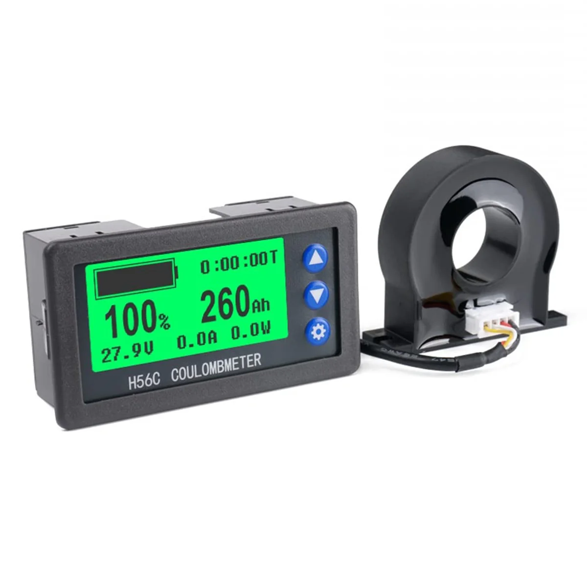Battery Monitor Hall Sensor Coulomb Tester DC 9~100v 100A/400A Digital Voltmeter Ammeter Battery AH Voltage Meter Coulometer