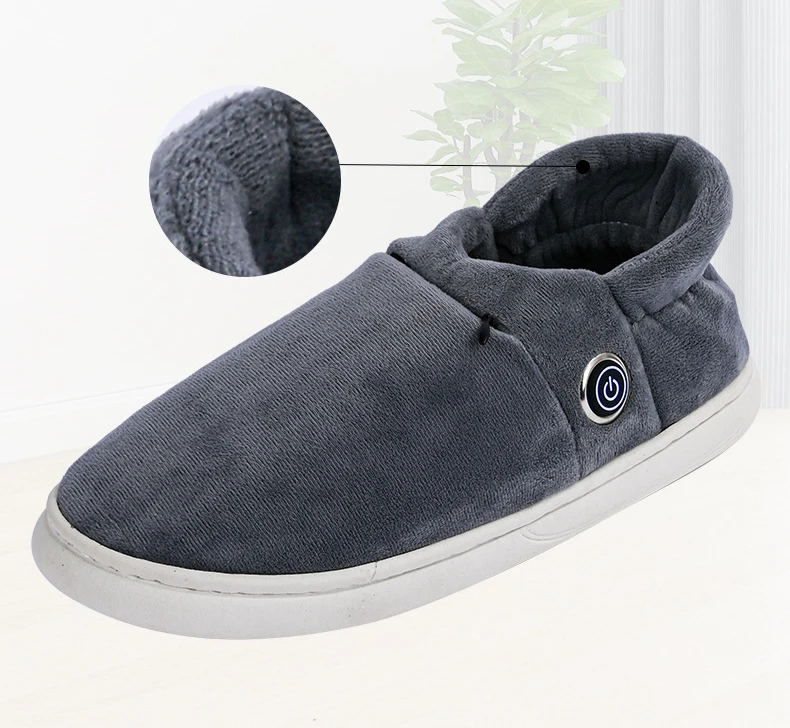 USB Battery Rechargeable Safety Electrically Warm Heated Shoes with 3 Levels Temperature Control