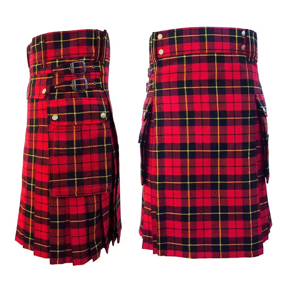 New Mens Scottish Utility Kilt Scottish Fashion Tartan Kilt in Reasonable Price Top Quality New Design Tartan Kilts