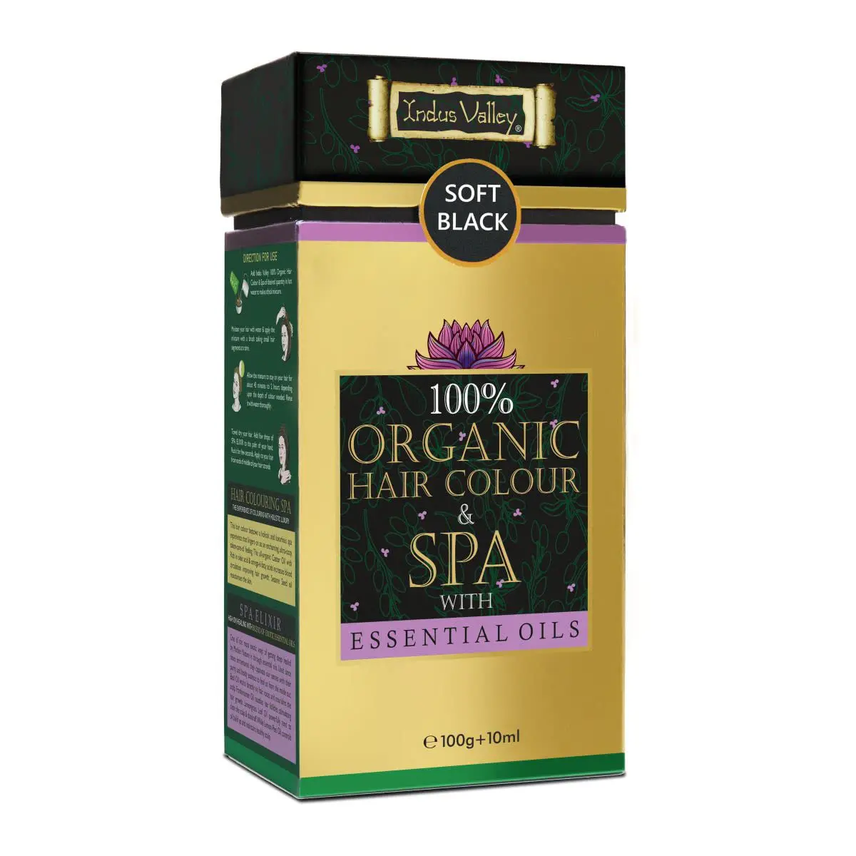 Indus Valley натуральный органический веганский цвет волос с спа для кондиционирования волос краска 100 г + 10 мл 20% серый покрытие тени Средний коричневый