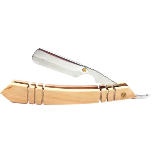 Stylish Wooden Handle Shaving Razor with Premium Steel Customized Packaging and Logo Easy-Grip Hair Removal Product