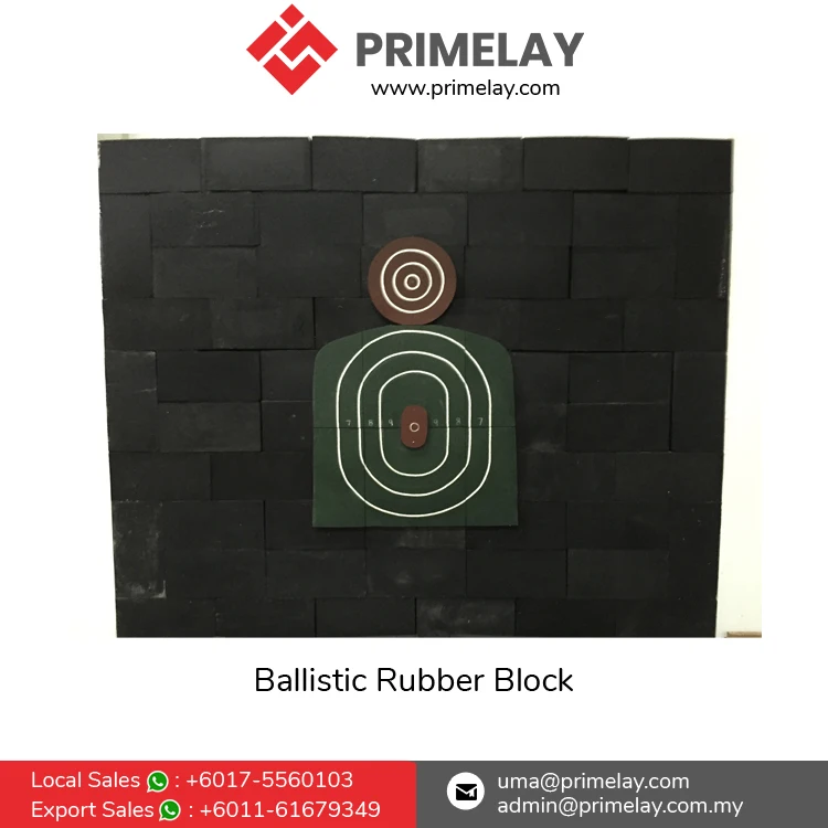 Competitive Price Excellent Quality Shooting Ranges, Eliminates Bullet Fragmentation Use Ballistic Rubber Block for Sale