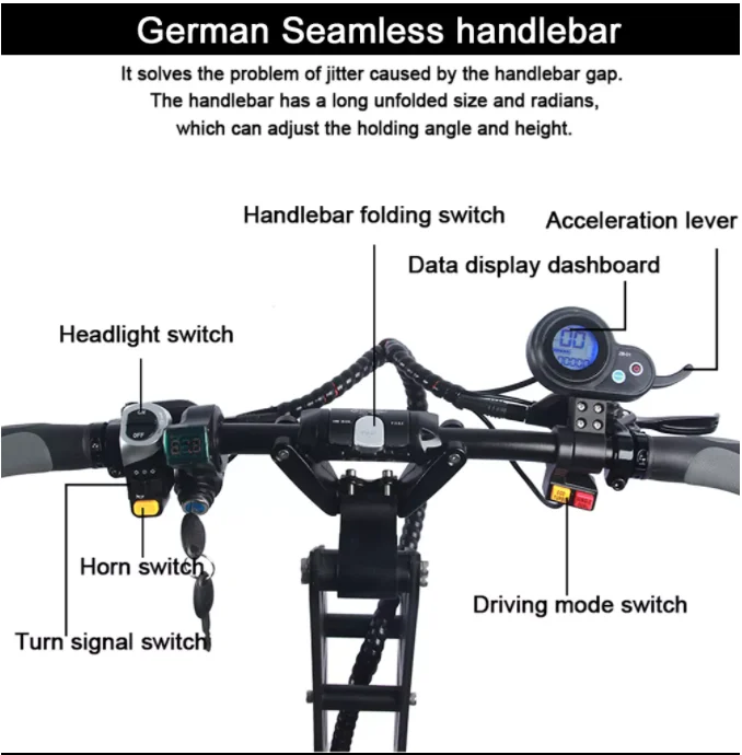 Моторный Скутер Dokma с быстрой скоростью 3200 Вт 60 в