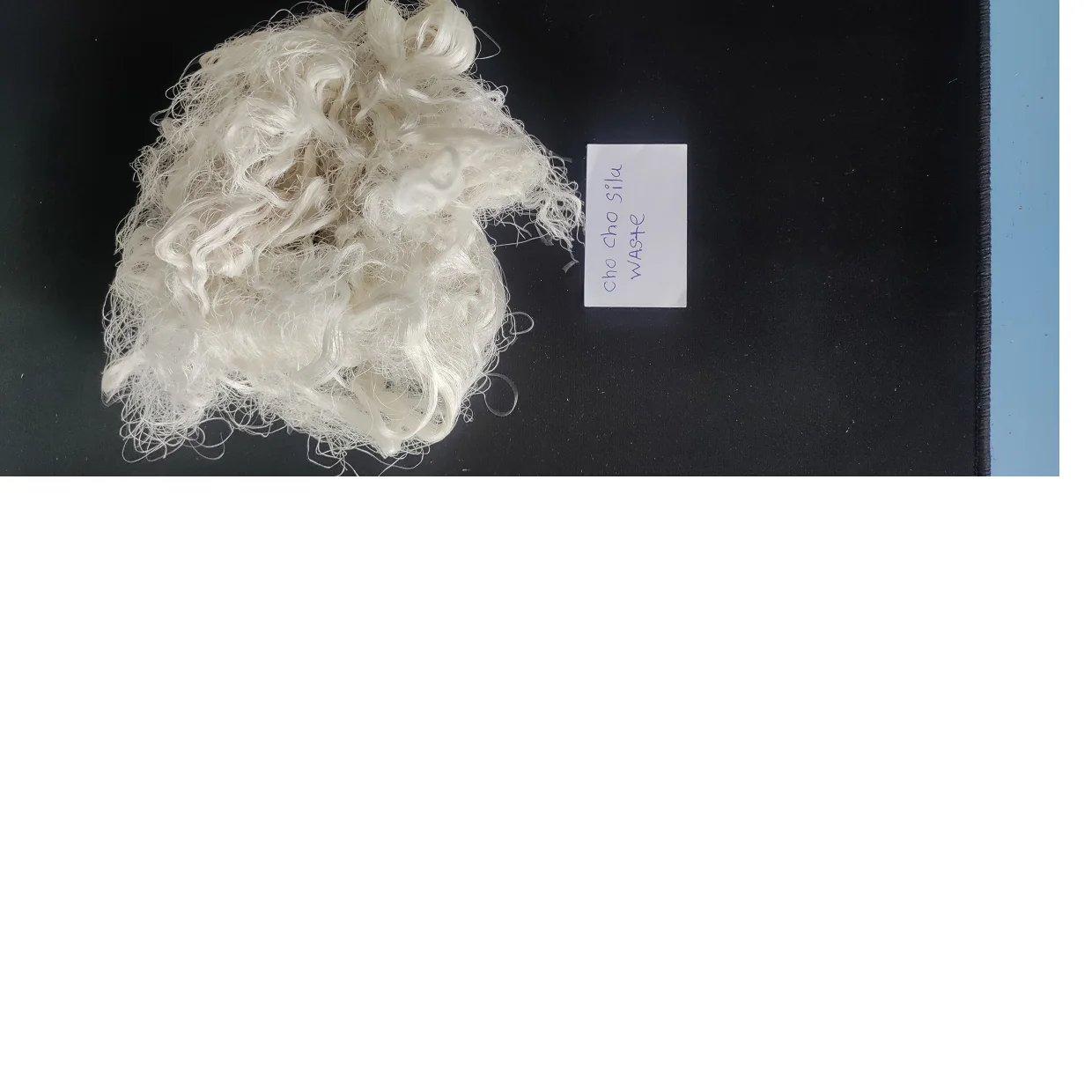 custom made silk fiber textile wastes obtained from the spinning and weaving process ideal for dyeing