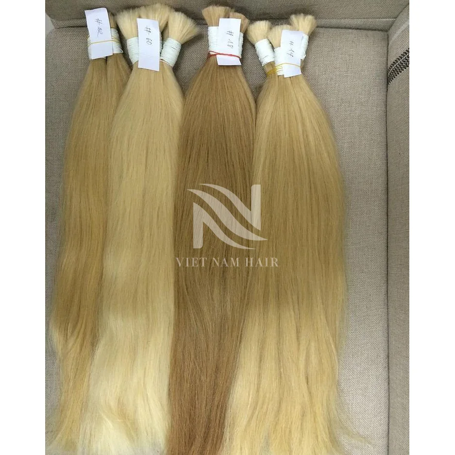Human Hair Bulk Good Price Wholesale Vietnamese Bulk Hair Extensions Remy Virgin Hair Bulk Double Drawn