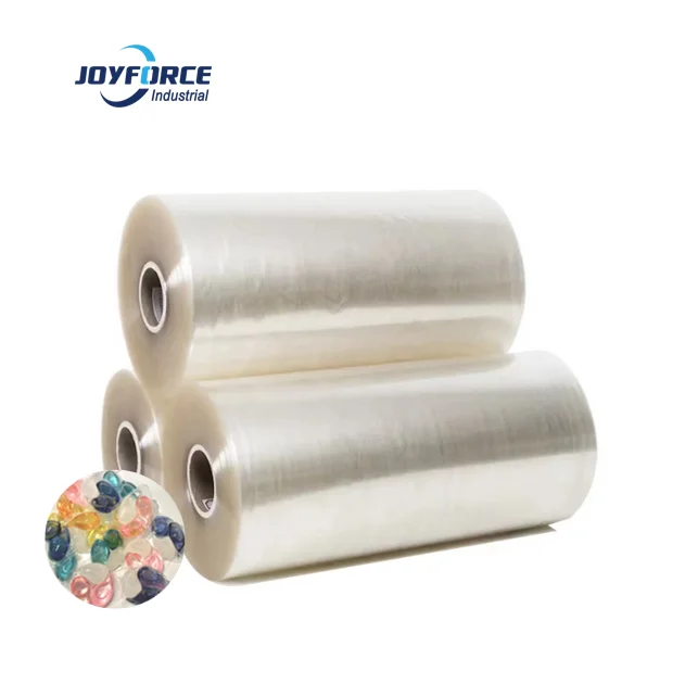Customized thickness cast PVA/PVOH cold water soluble film for packaging liquid detergrent laundry pods