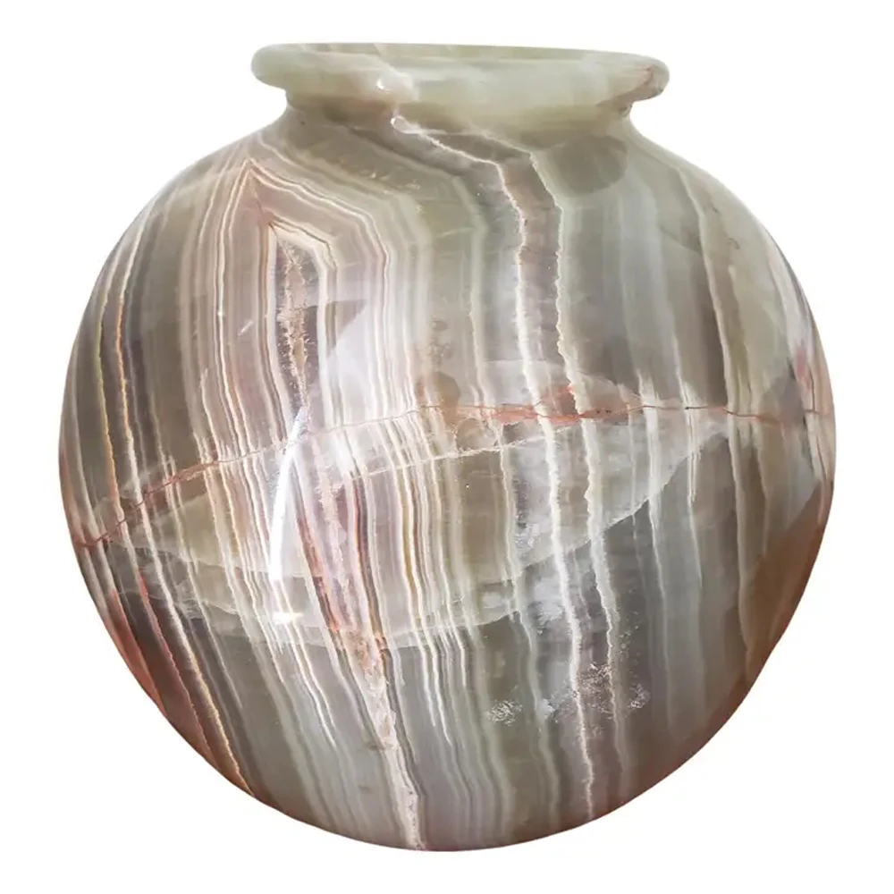 Different Colors And Size Round Shape Onyx Vase Factory Made OEM ODM style Multipurpose Onyx Vase For Sale