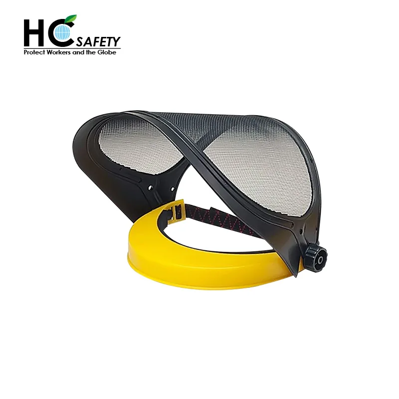 F07A face shield portable wire mesh visor CE EN1731 ANSI Z87.1 personal protective equipment