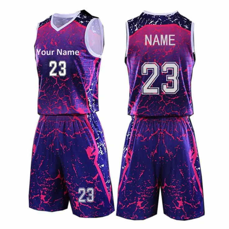 Sublimation Basketball Uniforms Reversible Sublimation Basketball Uniform basketball team jersey set