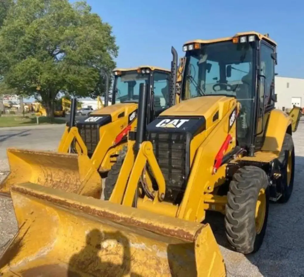 CAT оригинальный 420f колесный погрузчик б/у cat подержанный для продажи