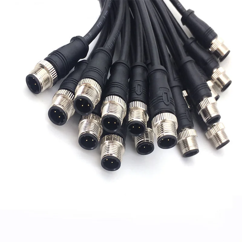 M12 waterproof cable 4-core D-type to RJ45 Ethernet Profinet EtherCat CAT6 twisted pair shielded high flexible network cable